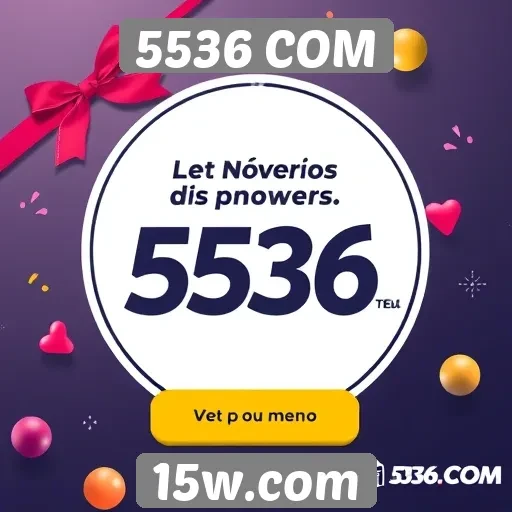 5536 COM oferece promoção exclusiva para novos usuários